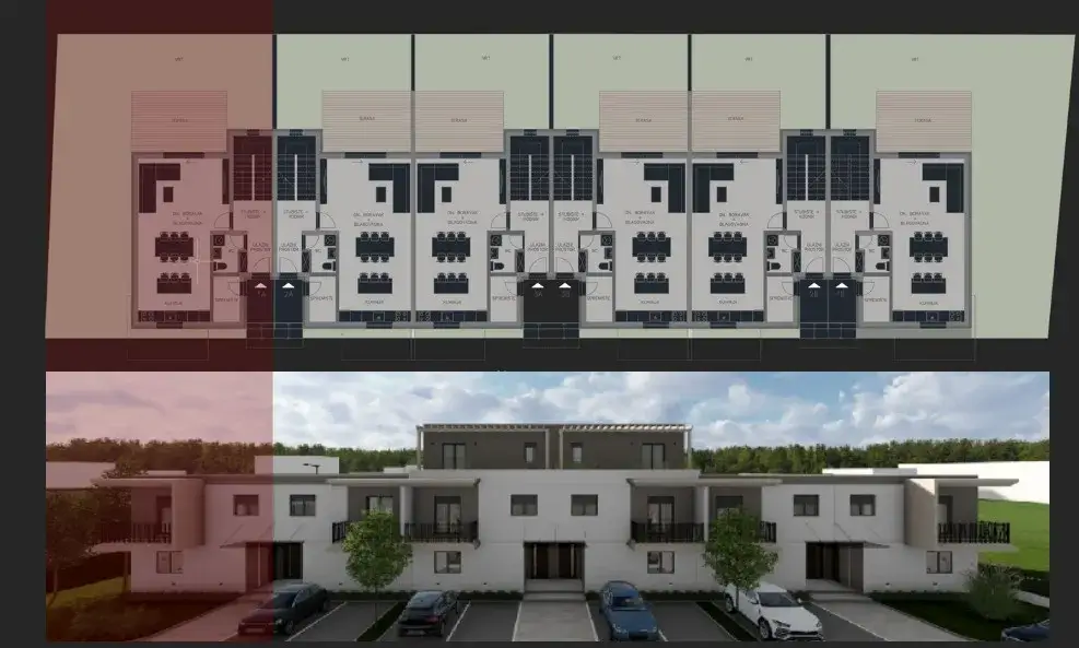 Tlocrt bloka + render