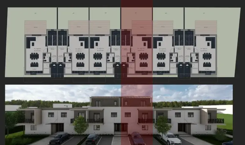 Tlocrt bloka + render